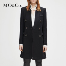 MOCO2018冬季新品双排扣中长西装外套MA184COT120 摩安珂图片