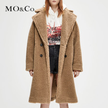 MOCO2018冬季新品翻领纯色外套大衣MA184COT118 摩安珂图片