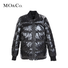 MOCO2018秋季新品罗纹立领短款面包羽绒服MA183EIN103 摩安珂图片