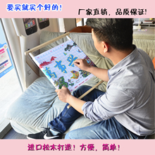 包邮 中号木质可调十字绣工具绣绷方形绣框手持夹式绣架