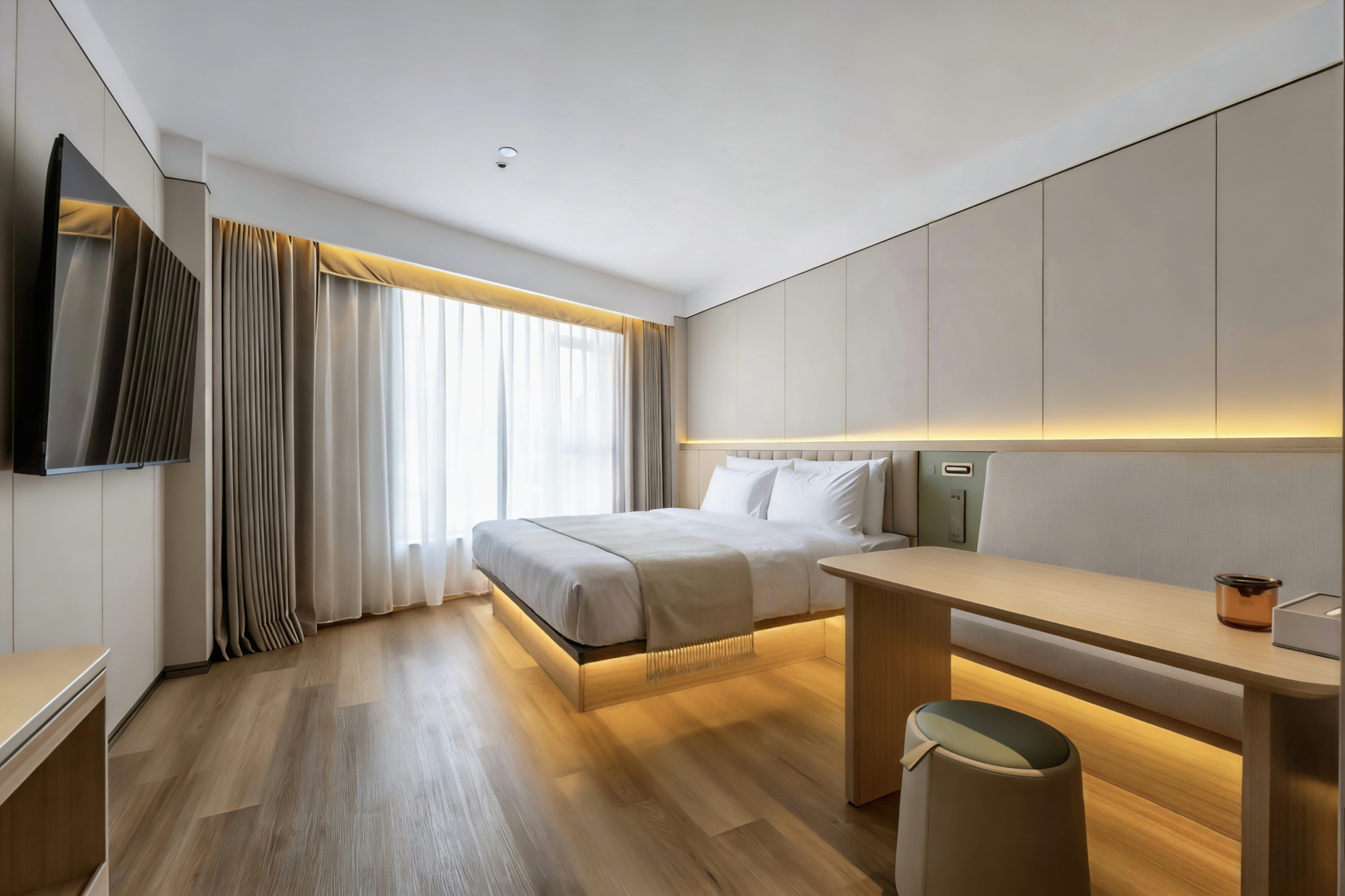 蓝斯酒店木隅·织光大床房【干湿分离+超绝采光+化妆镜】