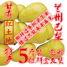 包邮 甘肃香甜兰州巴梨茄梨软梨子新鲜水果香蕉梨大巴梨葫芦梨5斤