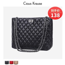 Clous Krause小香风菱格百搭链条女包潮小CK手提单肩斜挎 麦包包