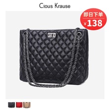 Clous Krause小香风菱格百搭链条女包潮小CK手提单肩斜挎 麦包包