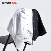 Jackwalk纯棉短袖 拉夏贝尔男装 印花打底柏胄?T恤2019夏季新品 T恤男