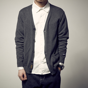 新款原创日系纯色开衫男