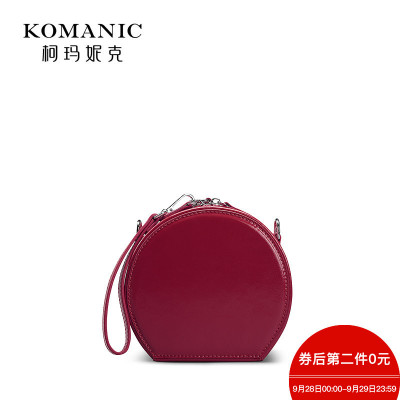 柯玛妮克 2018春季新款牛漆皮斜挎迷你小包 时尚手提包单肩包女包