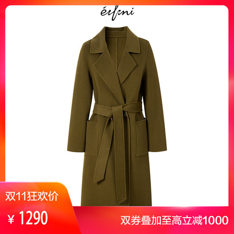 预售伊芙丽2018冬装新款时尚女装呢大衣毛呢外套118B975641-1商品大图