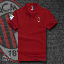 男装运动翻领Polo衫 AC米兰Milan意甲 队服夏装短袖t恤足球服纯棉