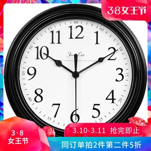 天天特价现代简约钟表挂钟客厅卧室家用圆形电池数字时钟挂表壁钟