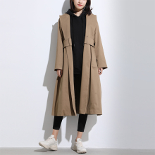 索菲丝尔2018秋季新款时尚百搭显瘦长款风衣女宽松大码大衣女图片
