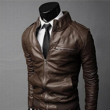 coat blouses winter leather autumn jackets 男仿皮夹克外套men