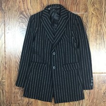 新款 青年英伦风修身 秋冬毛呢单排扣西装 男士 呢子西服上衣外套大衣