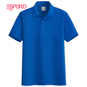 纯色薄款短袖polo衫男宽松半袖男女翻领t恤中老年休闲夏季保罗衫