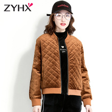 自由呼吸2018新款冬季女加厚短款棉衣修身韩版学生外套棒球服棉袄图片