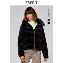 ESPRIT EDC女装冬新款丝绒棉衣韩版面包服短外套女-118CC1G006图片