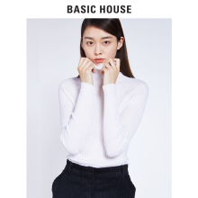 预售Basic House/百家好秋冬新款高领修身针织衫羊毛长袖HSKT728C图片