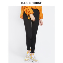 Basic House/百家好2018春秋新款牛仔裤女韩版显瘦七分裤HSDP521B图片