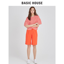 条纹T恤上衣HQKT320G 针织衫 House 女薄款 百家好夏季短袖 Basic