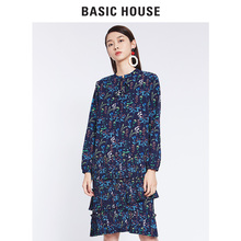 basichouse/百家好2018秋季新款连衣裙显瘦气质碎花裙子HSOP628E图片