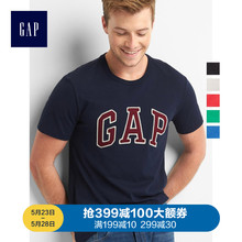 纯棉夏季短袖 Gap男装 T恤639065 圆领美式logo上衣宽松衣服男潮