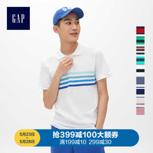 Polo衫 2019新款 Gap男装 条纹短袖 翻领上衣男士 夏季440726 美式T恤