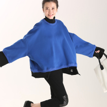 米可可  R8703文艺大码慵懒chic拼接假两件纯棉女打底 卫衣 18图片