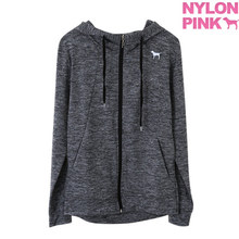 卫衣防晒女士外套 PINK正品 新款 运动服连帽速干长袖 NYLON 韩国代购