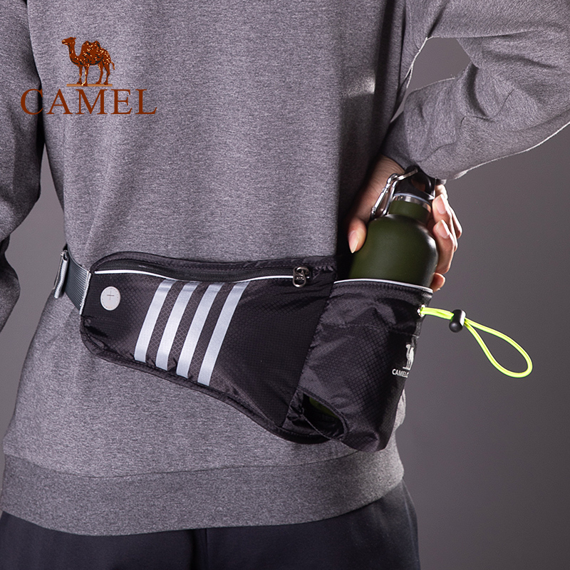 [2018 New Product] Camel Outdoor Multifunctional Running Water Bottle Waistpack Sports Water Bottle Bag Men's and Women's Cycling Waistpack