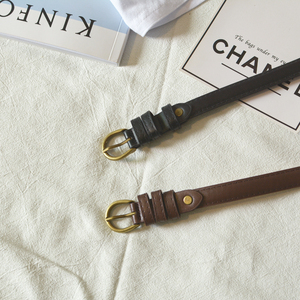 韩国铜扣简约小皮带