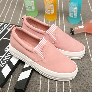 远步粉色一脚蹬懒人鞋