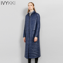 Ivykki艾维2017秋冬季新款女装秋装保暖中长款宽松长袖羽绒服外套图片