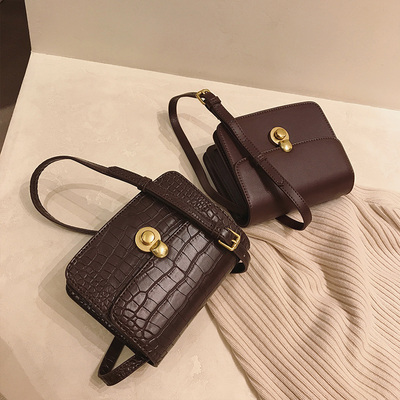 【南风】锁扣简约小方包包女2018新款秋冬女包单肩包斜挎包挎包女