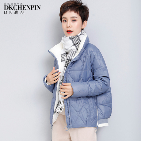 小个子短款羽绒服女装立领2018新款时尚休闲冬季加厚宽松小款外套商品大图
