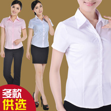 短袖白衬衫职业套装女夏两件套裙黑短裙裤子ol气质面试正装工作服