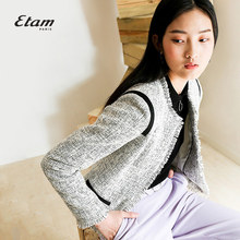 艾格Etam时尚复古翻毛长袖外套女8E012100186图片