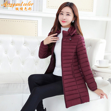 反季棉服女冬季妈妈薄外套 棉衣服女中长款 冬装 轻薄棉袄女2018新款
