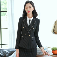 职业装女装套装秋冬OL时尚修身女正装西装三件套面试工作服图片
