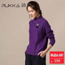 Pukka蒲牌羊毛毛针织衫毛衣女原创设计大码女装2018秋冬装新款图片