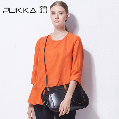 Pukka蒲牌真丝棉套头衬衫女原创设计大码女装2018秋装新款商品大图