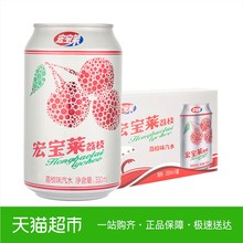 宏宝莱碳酸饮料荔枝味330ml*24罐整箱装东北网红汽水