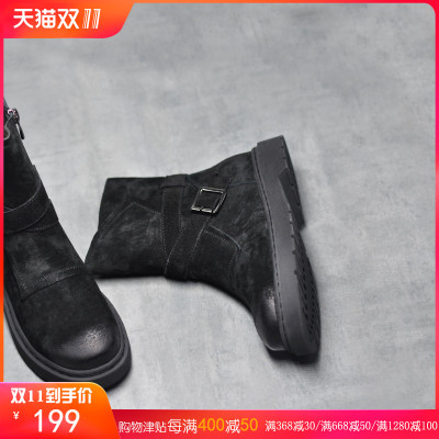 内增高鞋子女冬2017新款厚底马丁靴女英伦风