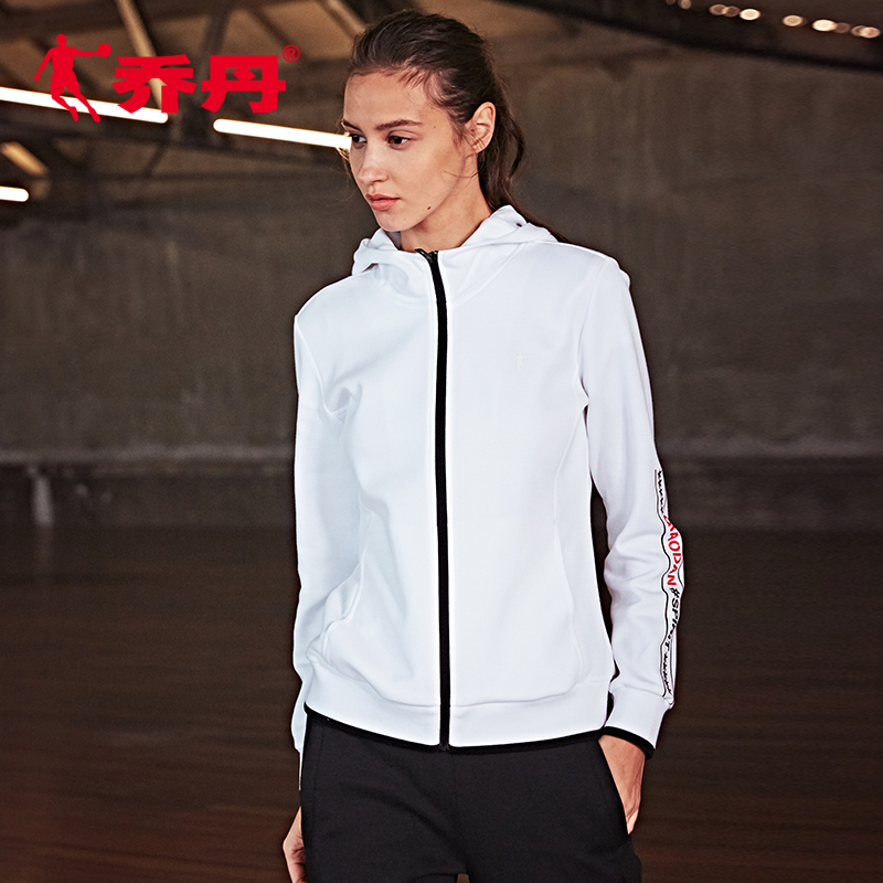 Jordan Women's Wear Coat 2018 Summer New Running Sportswear Women's Slim Fit Hooded Cardigan Knitted Top Women