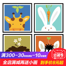 创意儿童礼物diy数字油画动漫卡通手绘油彩画学校幼儿园装饰油画