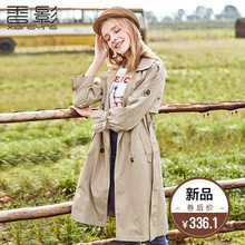 风衣女中长款香影2018秋新款女装韩版外衣英伦港风chic外套薄春季图片