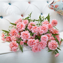 知根 仿真花康乃馨花束假花 塑料花装饰花 客厅绢花母亲节礼物