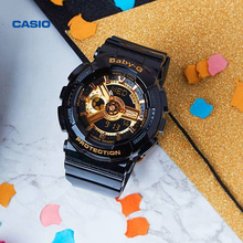 casio旗舰店BABY-G BA-110运动手表女士潮流黑金防水 卡西欧官网