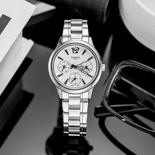 casio旗舰店LTP-2085D/L石英防水女士手表女表卡西欧官网官方正品