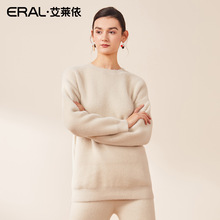 ERAL/艾莱依2018秋冬新款针织衫韩版修身显瘦上衣女套头601821096图片
