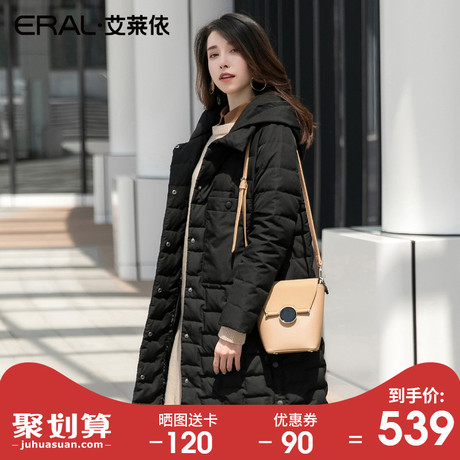 ERAL/艾莱依2018冬季新款羽绒服女中长款韩版修身显瘦601801273商品大图
